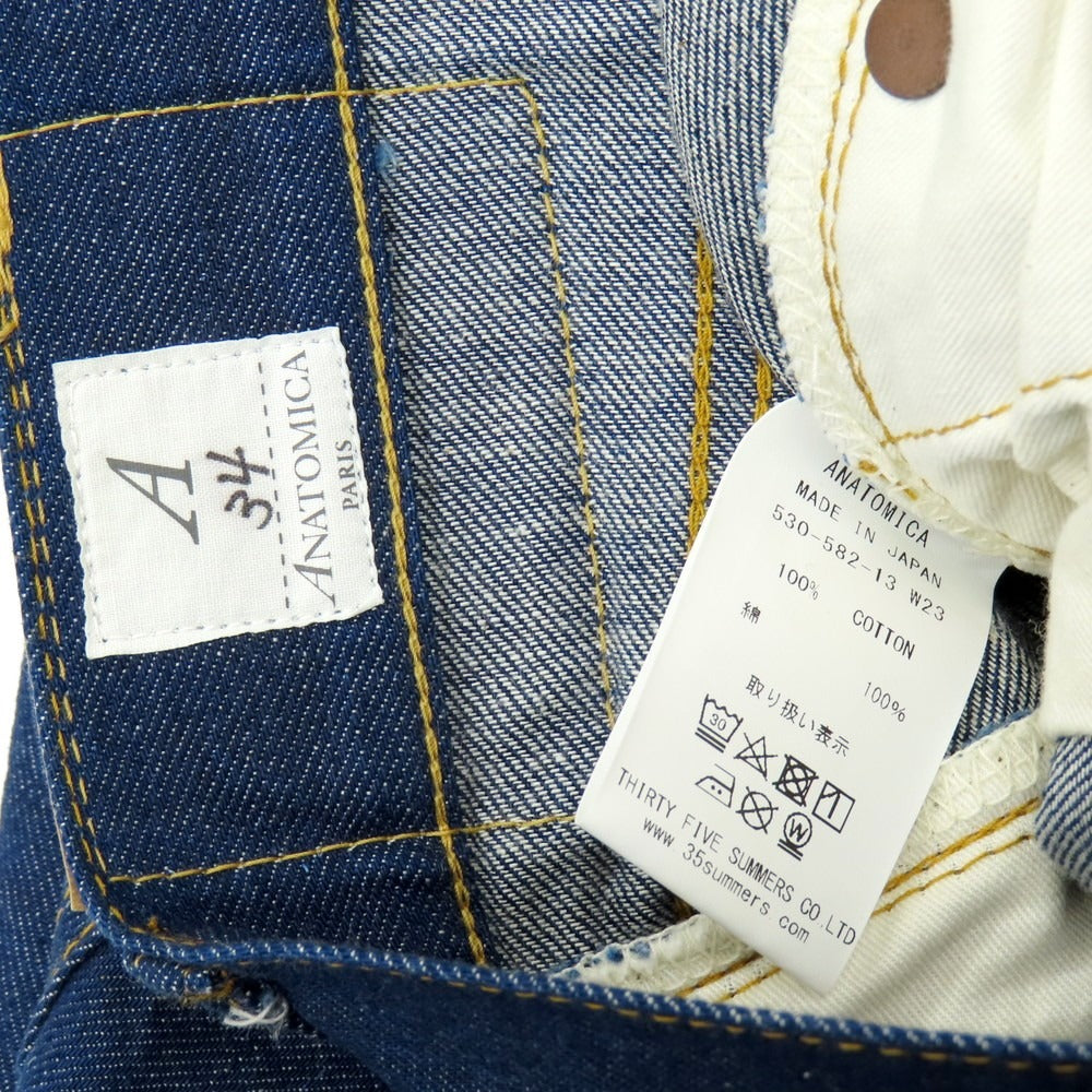 【中古】アナトミカ ANATOMICA 314G コットン デニムパンツ ジーンズ ライトネイビー【 34 】【 状態ランクB 】【 メンズ 】