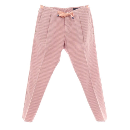 【中古】アントレアミ ENTRE AMIS ストレッチ コットン ストライプ イージースラックスパンツ ピンクxブルー【 32 】【 状態ランクB 】【 メンズ 】