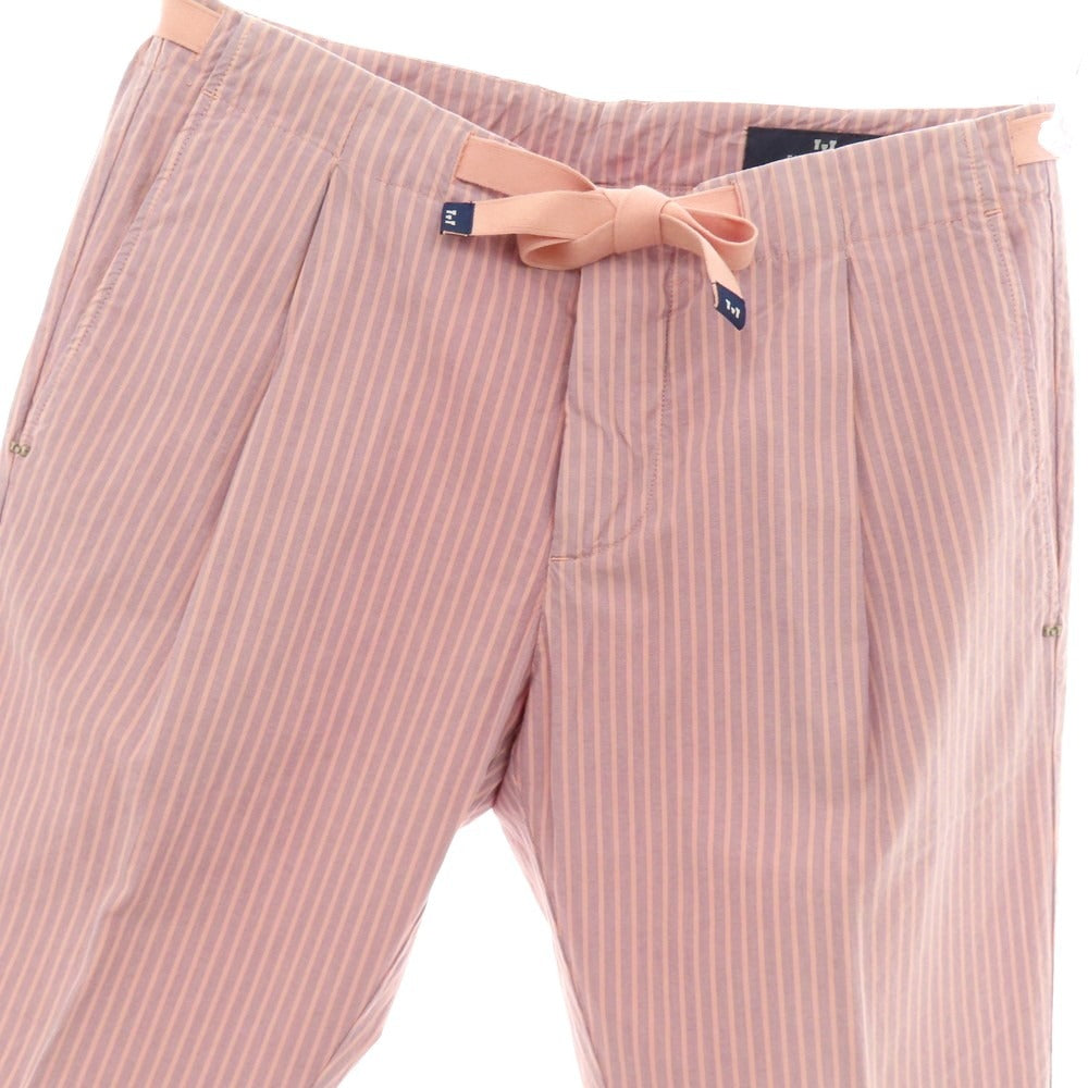 【中古】アントレアミ ENTRE AMIS ストレッチ コットン ストライプ イージースラックスパンツ ピンクxブルー【 32 】【 状態ランクB 】【 メンズ 】