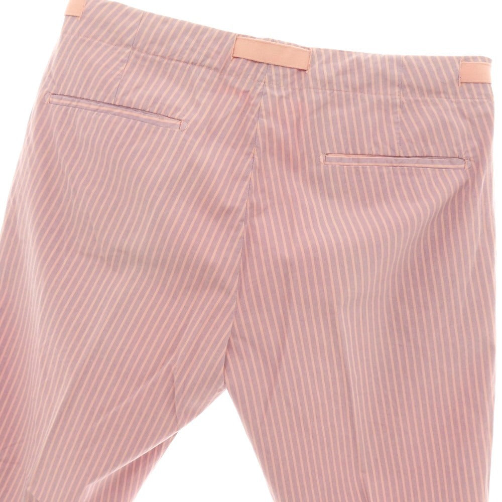 【中古】アントレアミ ENTRE AMIS ストレッチ コットン ストライプ イージースラックスパンツ ピンクxブルー【 32 】【 状態ランクB 】【 メンズ 】