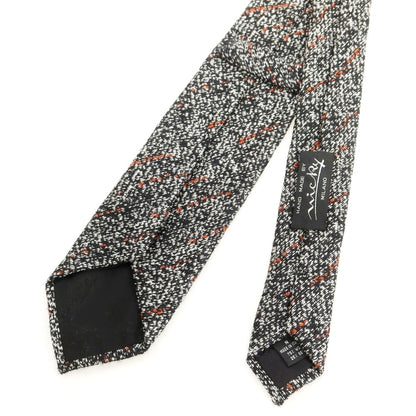 【中古】ニッキー nicky ウールシルク ストライプ柄ネクタイ ブラックxホワイト【 状態ランクB 】【 メンズ 】
