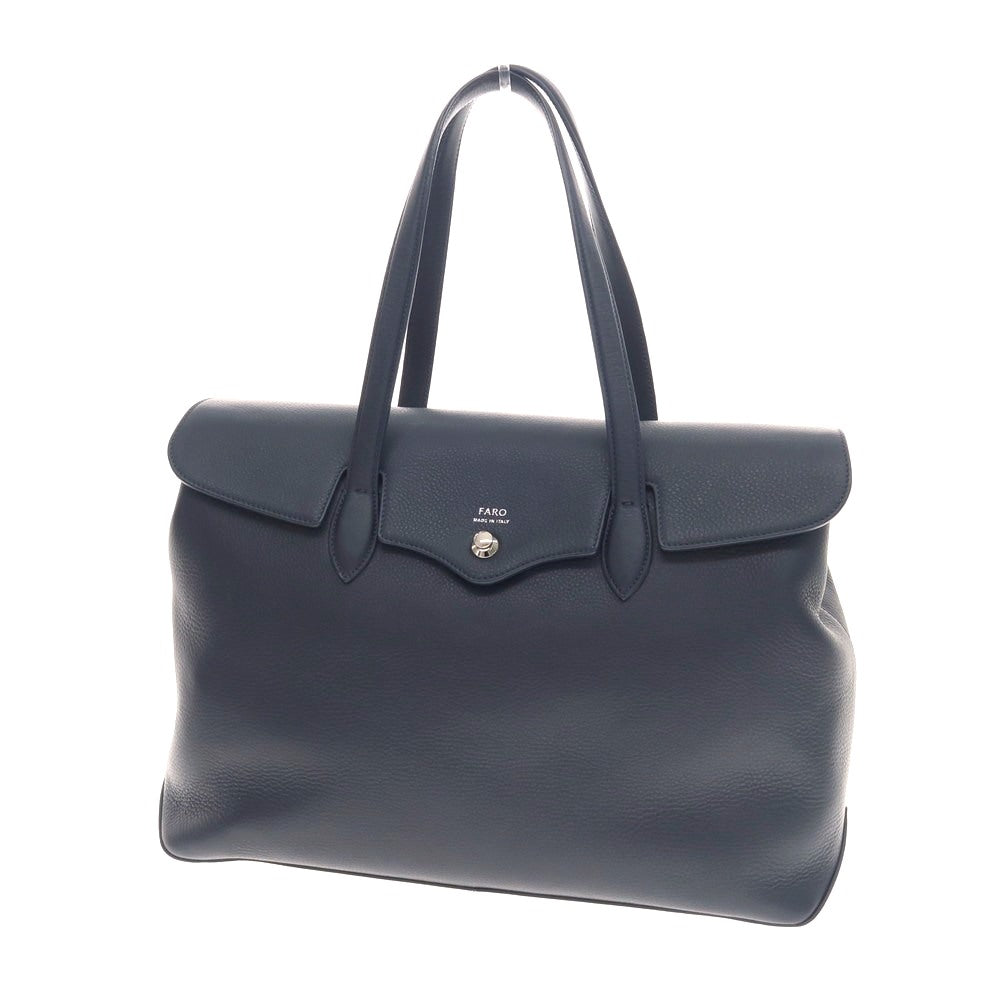 【中古】ファーロ FARO レザー トートバッグ ネイビー【 状態ランクA 】【 メンズ 】