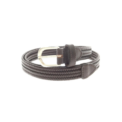 【中古】サドラーズ Saddlers エラスティック レザーメッシュ ベルト ダークブラウン【 85 】【 状態ランクA 】【 メンズ 】