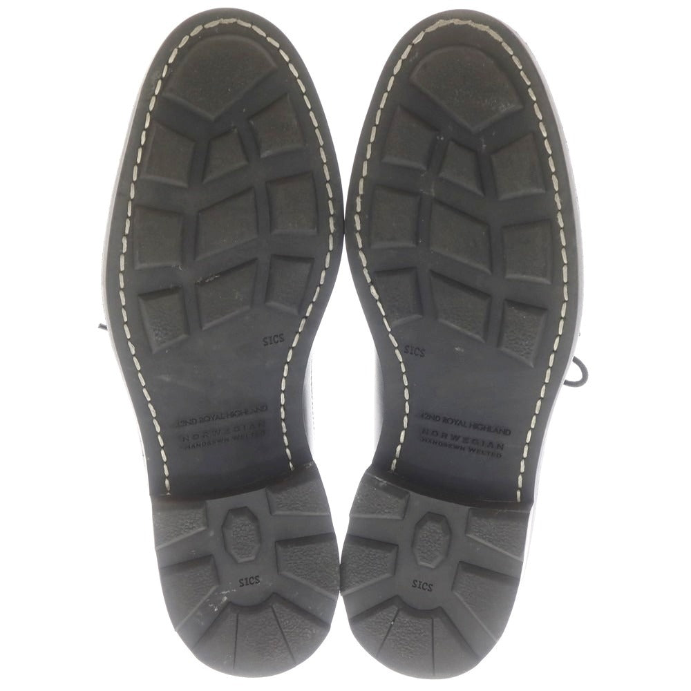 【中古】フォーティーセカンド ロイヤルハイランド 42ND ROYAL HIGHLAND ノルウィージャン製法 ロングウイングチップ ドレスシューズ ブラック【 39 】【 状態ランクB 】【 メンズ 】