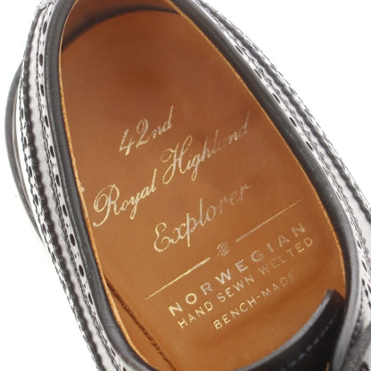 【中古】フォーティーセカンド ロイヤルハイランド 42ND ROYAL HIGHLAND ノルウィージャン製法 ロングウイングチップ ドレスシューズ ブラック【 39 】【 状態ランクB 】【 メンズ 】