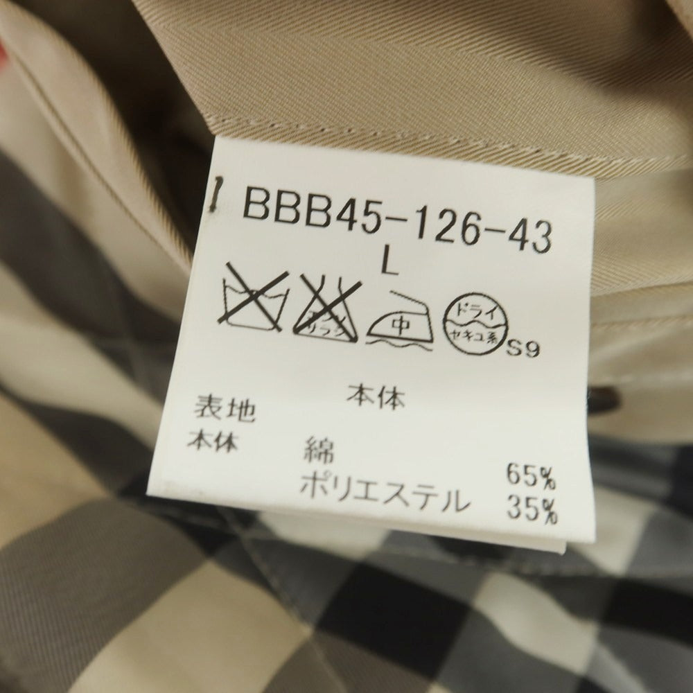 【中古】バーバリーロンドン BURBERRY LONDON コットンポリエステル ステンカラーコート ベージュ【 L 】【 状態ランクC 】【 メンズ 】