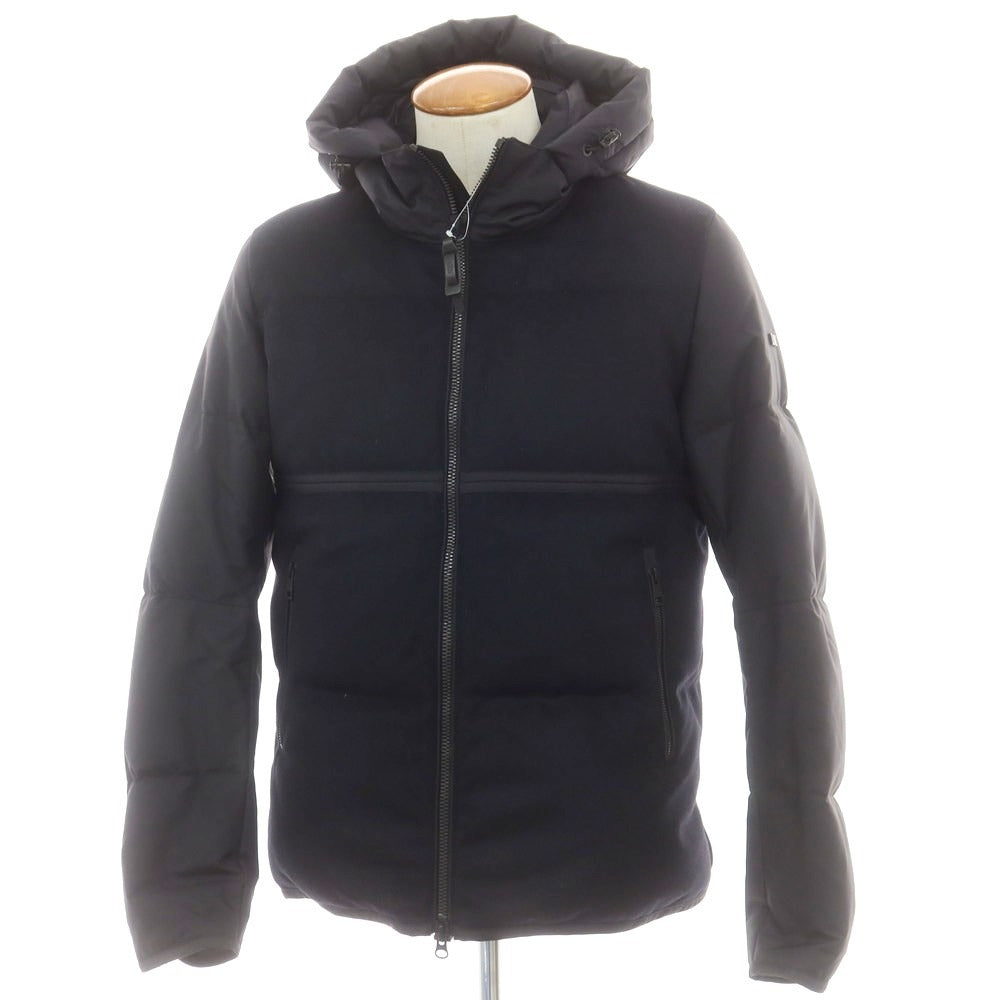 【中古】デュノ DUNO ナイロン×ウール フーデッド ダウンジャケット ブラック【 M 】【 状態ランクB 】【 メンズ 】