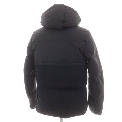 【中古】デュノ DUNO ナイロン×ウール フーデッド ダウンジャケット ブラック【 M 】【 状態ランクB 】【 メンズ 】