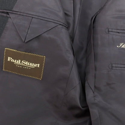 【中古】ポールスチュアート PAUL STUART ウール 2つボタンスーツ ダークグレー【 48L 】【 状態ランクC 】【 メンズ 】