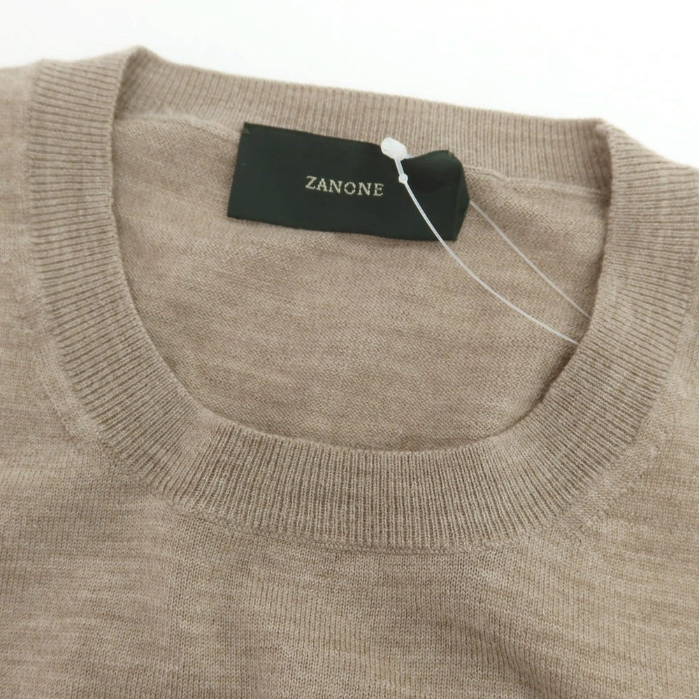 【中古】ザノーネ ZANONE ハイゲージ ウール クルーネック プルオーバーニット グレージュ【 48 】【 状態ランクB 】【 メンズ 】