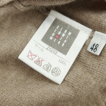 【中古】ザノーネ ZANONE ハイゲージ ウール クルーネック プルオーバーニット グレージュ【 48 】【 状態ランクB 】【 メンズ 】