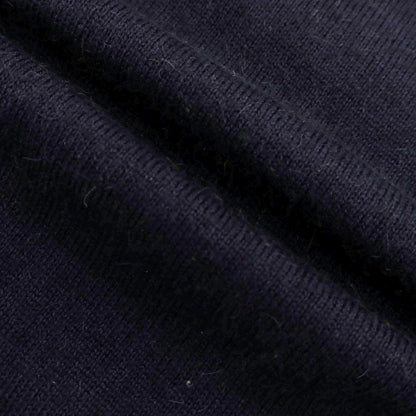 【中古】エルメネジルドゼニア Ermenegildo Zegna ハイゲージ キャメルシルク クルーネック プルオーバーニット ネイビー【 S/48 】【 状態ランクC 】【 メンズ 】