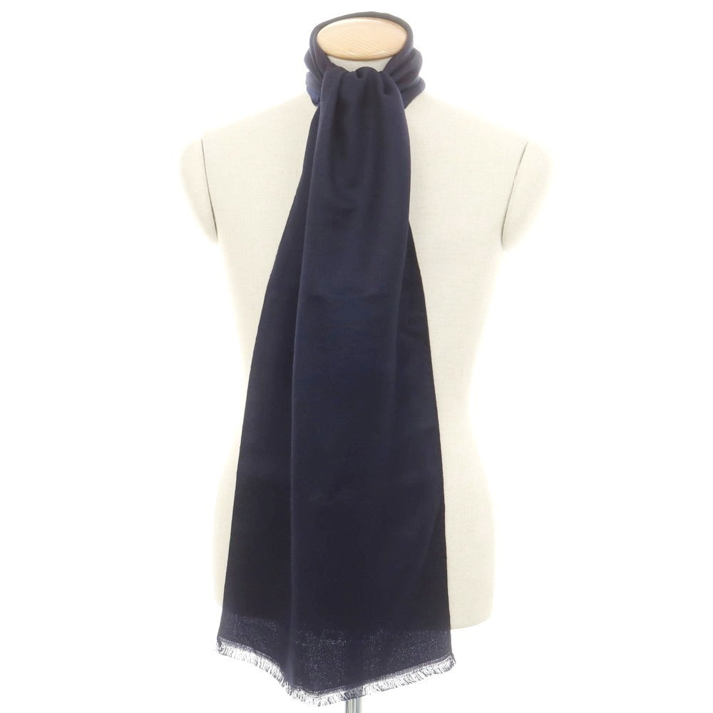 【中古】ジョルジオアルマーニ GIORGIO ARMANI ウール系 ストール ネイビー【 状態ランクC 】【 メンズ 】