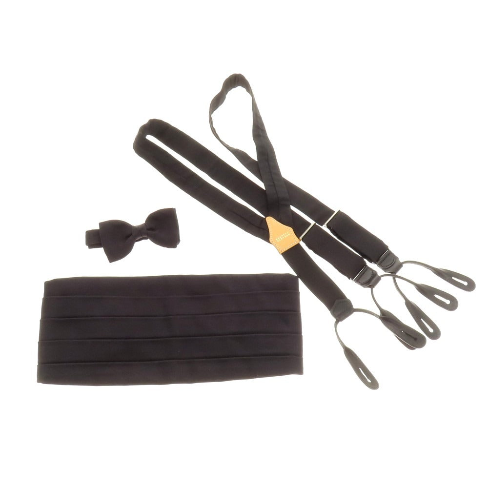 【中古】バーニーズニューヨーク BARNEYS NEWYORK （カマーバンド、サスペンダー、蝶ネクタイ） タキシード 3点セット ブラック【 状態ランクB 】【 メンズ 】