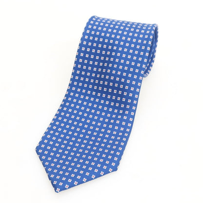 【中古】ドレイクス DRAKES 50 oz ROYAL TWILL シルク 小紋柄ネクタイ ブルーxピンク【 状態ランクA 】【 メンズ 】