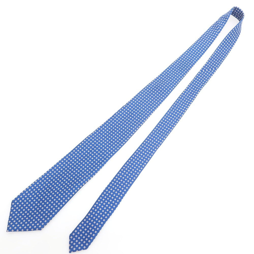 【中古】ドレイクス DRAKES 50 oz ROYAL TWILL シルク 小紋柄ネクタイ ブルーxピンク【 状態ランクA 】【 メンズ 】