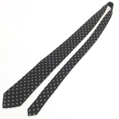 【中古】クリケット CRICKET シルクウール 小紋柄ネクタイ ブラックxホワイト【 状態ランクB 】【 メンズ 】