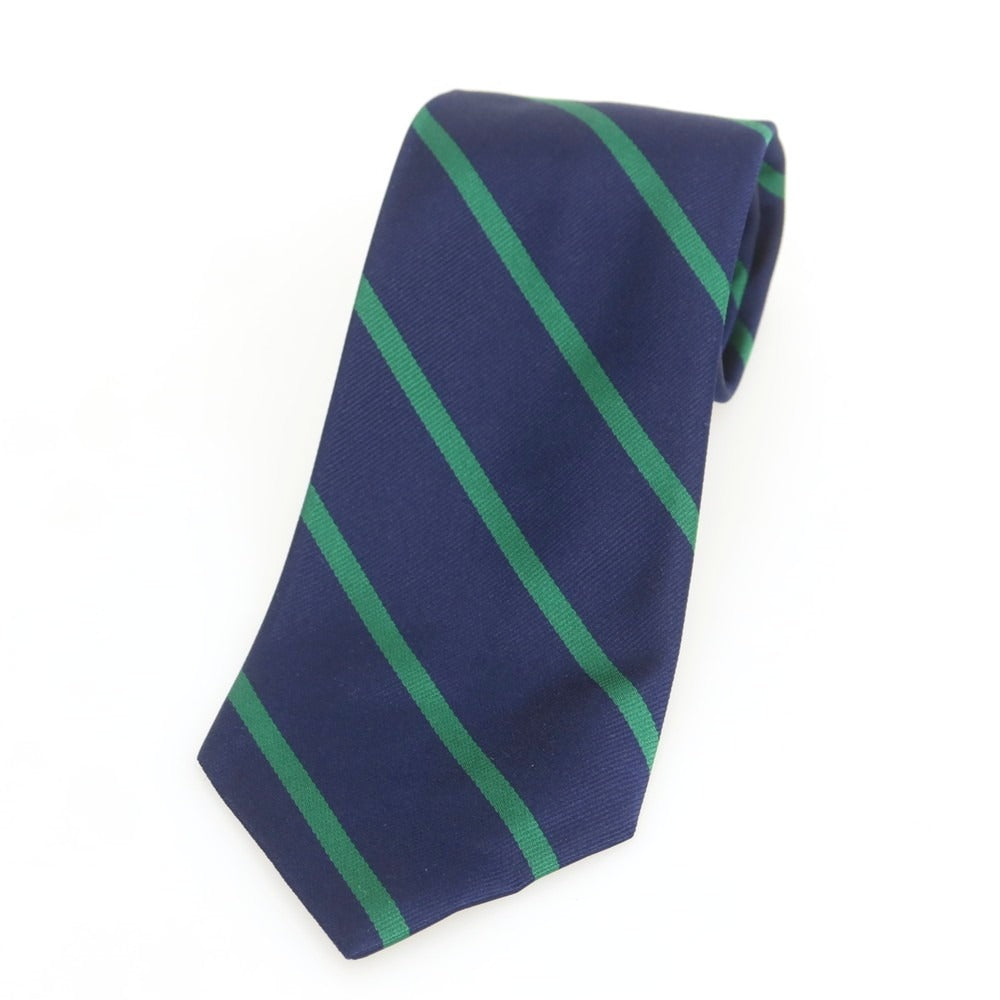 【中古】ブルックスブラザーズ Brooks Brothers シルク ストライプ柄ネクタイ ネイビーxグリーン【 状態ランクA 】【 メンズ 】