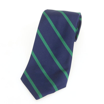 【中古】ブルックスブラザーズ Brooks Brothers シルク ストライプ柄ネクタイ ネイビーxグリーン【 状態ランクA 】【 メンズ 】