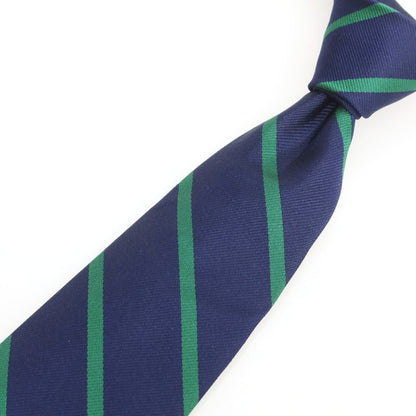 【中古】ブルックスブラザーズ Brooks Brothers シルク ストライプ柄ネクタイ ネイビーxグリーン【 状態ランクA 】【 メンズ 】