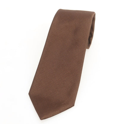 【中古】カンティーニ CANTINI シルクコットン 無地ネクタイ ブラウン【 状態ランクB 】【 メンズ 】