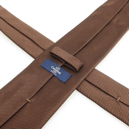 【中古】カンティーニ CANTINI シルクコットン 無地ネクタイ ブラウン【 状態ランクB 】【 メンズ 】
