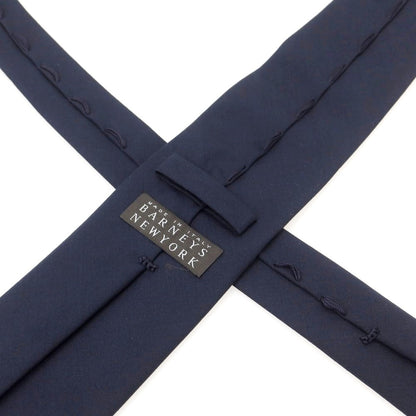 【中古】バーニーズニューヨーク BARNEYS NEWYORK ウール 無地ネクタイ ネイビー【 状態ランクB 】【 メンズ 】
