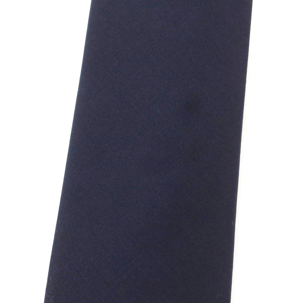 【中古】バーニーズニューヨーク BARNEYS NEWYORK ウール 無地ネクタイ ネイビー【 状態ランクB 】【 メンズ 】