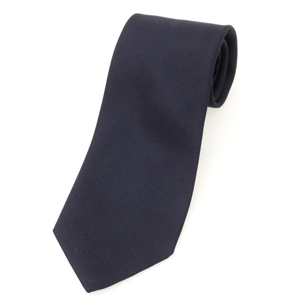 【中古】グッチ GUCCI シルク 無地ネクタイ ダークネイビー【 状態ランクB 】【 メンズ 】