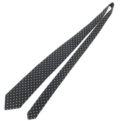 【中古】マニファトーレ クラバッテ Manifatture Cravatte シルク 花小紋柄ネクタイ ブラックxグリーン【 状態ランクB 】【 メンズ 】