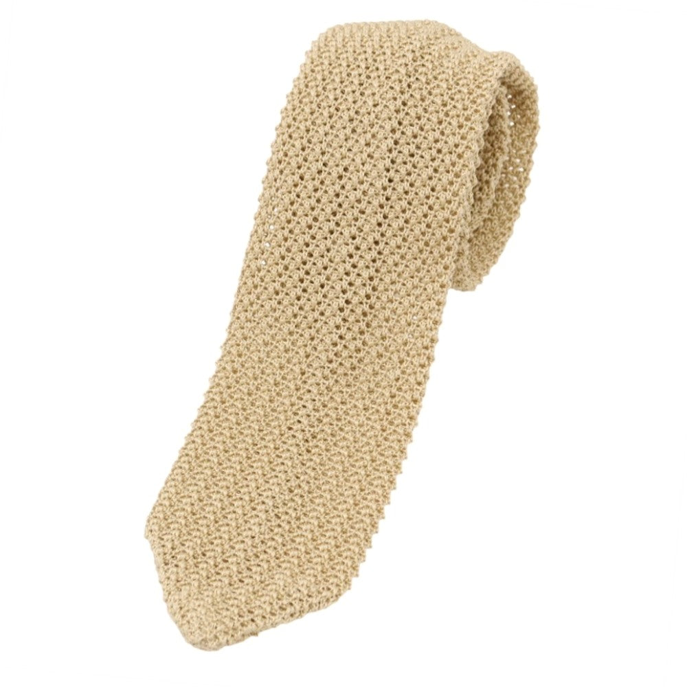 【中古】フェアファクス FAIRFAX シルク ニットタイ ベージュ【 状態ランクB 】【 メンズ 】