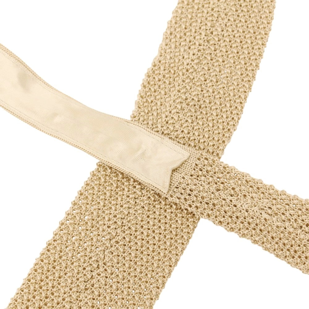 【中古】フェアファクス FAIRFAX シルク ニットタイ ベージュ【 状態ランクB 】【 メンズ 】