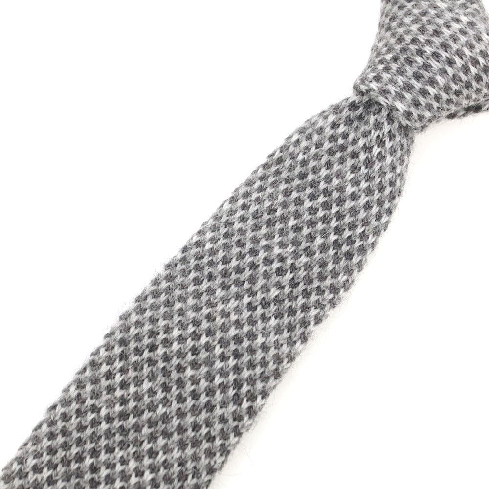 【中古】マルコ タンボリーニ Marco Tamborini gleen label relaxing別注 アクリルアルパカウール ニットタイ グレー【 状態ランクB 】【 メンズ 】