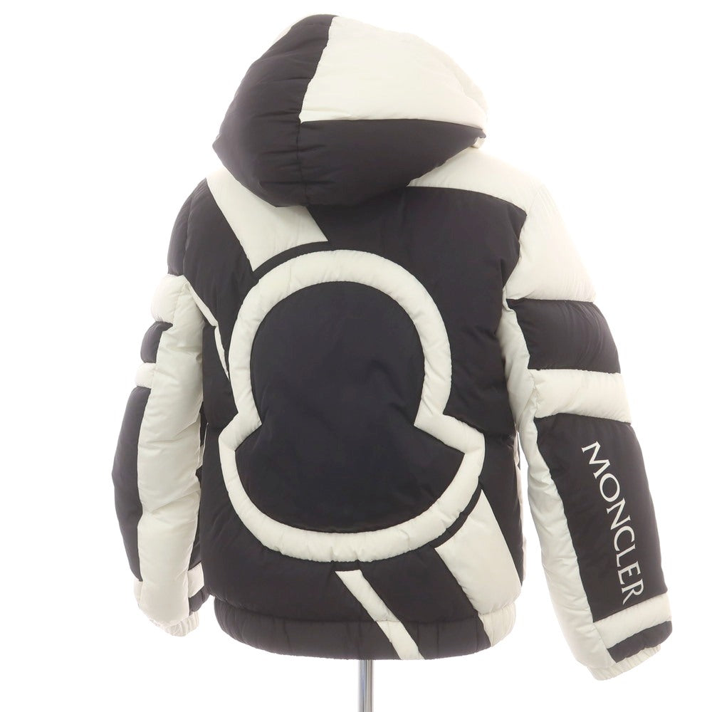 【中古】モンクレール ジーニアス MONCLER GENIUS × CRAIG GREEN ナイロン フーデッド ダウンジャケット ブラックxホワイト【 2 】【 状態ランクC 】【 メンズ 】