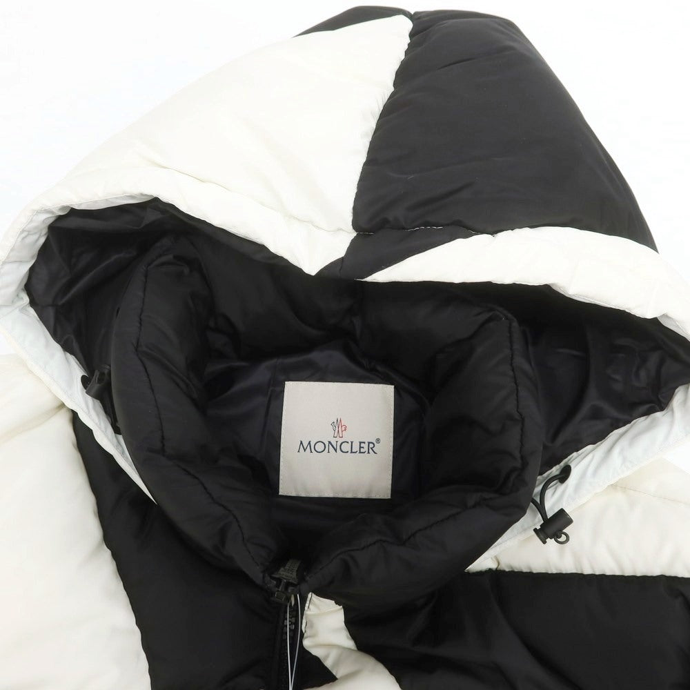 【中古】モンクレール ジーニアス MONCLER GENIUS × CRAIG GREEN ナイロン フーデッド ダウンジャケット ブラックxホワイト【 2 】【 状態ランクC 】【 メンズ 】