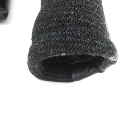 【中古】ヤコブコーエン JACOB COHEN シープスキンレザー×ニット フーデッドブルゾン ブラック【 46 】【 状態ランクB 】【 メンズ 】