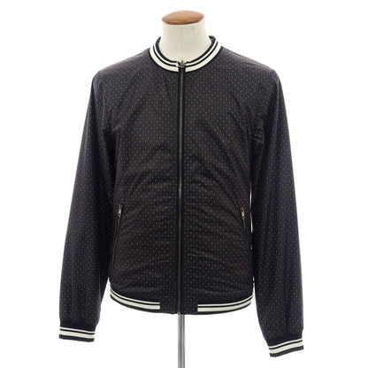 【中古】ドルチェアンドガッバーナ DOLCE&amp;GABBANA リバーシブル ポリエステル ドット ジップアップブルゾン ブラックxホワイト【 48 】【 状態ランクB 】【 メンズ 】