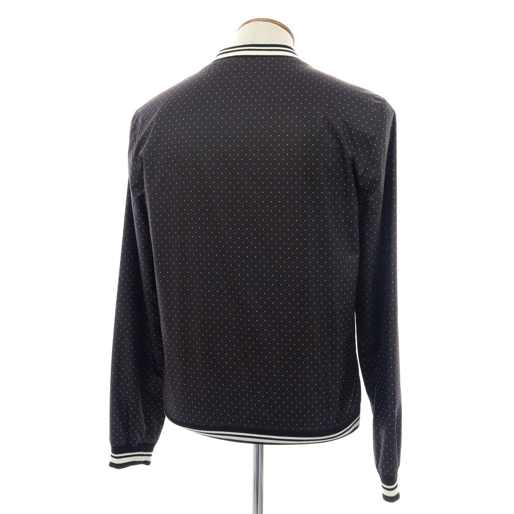 【中古】ドルチェアンドガッバーナ DOLCE&amp;GABBANA リバーシブル ポリエステル ドット ジップアップブルゾン ブラックxホワイト【 サイズ48 】【 状態ランクB 】【 メンズ 】 [CPD]