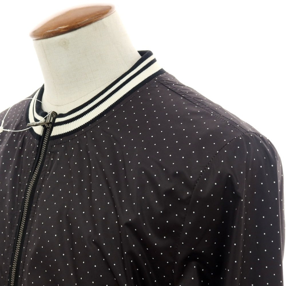 【中古】ドルチェアンドガッバーナ DOLCE&amp;GABBANA リバーシブル ポリエステル ドット ジップアップブルゾン ブラックxホワイト【 サイズ48 】【 状態ランクB 】【 メンズ 】 [CPD]