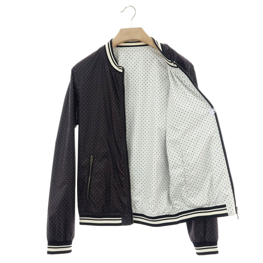【中古】ドルチェアンドガッバーナ DOLCE&amp;GABBANA リバーシブル ポリエステル ドット ジップアップブルゾン ブラックxホワイト【 サイズ48 】【 状態ランクB 】【 メンズ 】 [CPD]