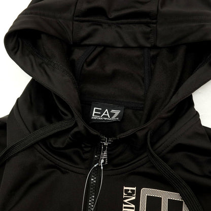 【中古】エンポリオ アルマーニ EMPORIO ARMANI EA7 ポリエステルジャージー セットアップ ブラック【サイズS】【 状態ランクB 】【 メンズ 】