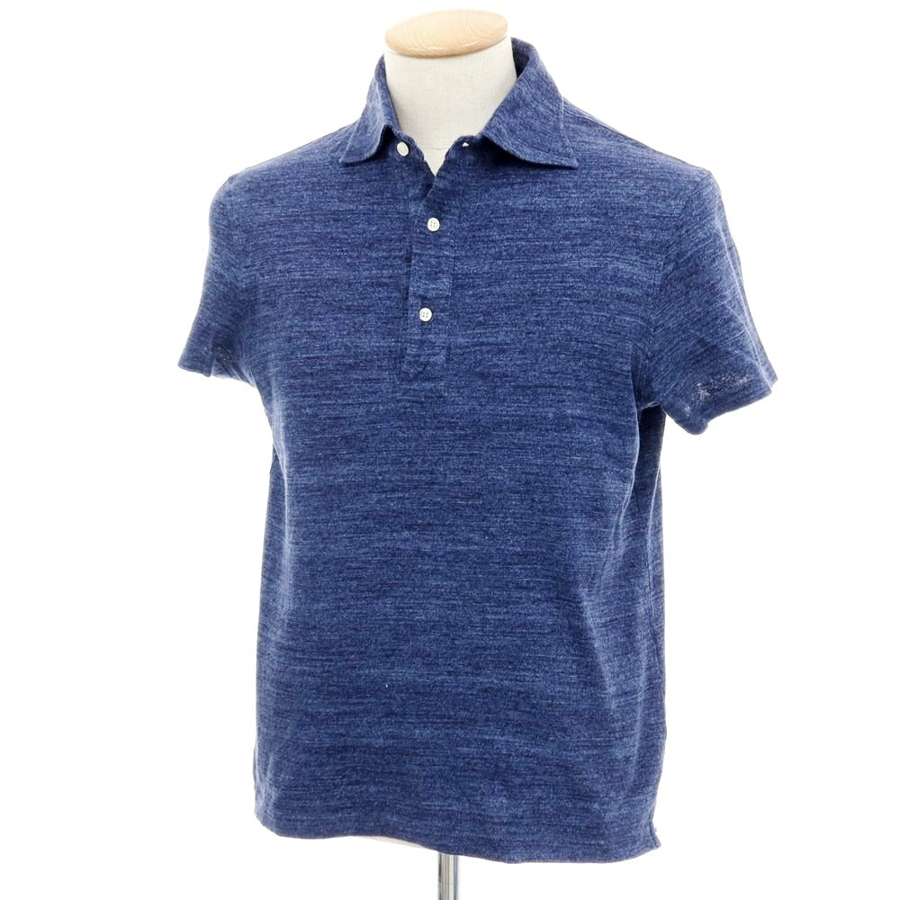 【中古】イザイア ISAIA コットン 半袖ポロシャツ ネイビー系【 S 】【 状態ランクB 】【 メンズ 】