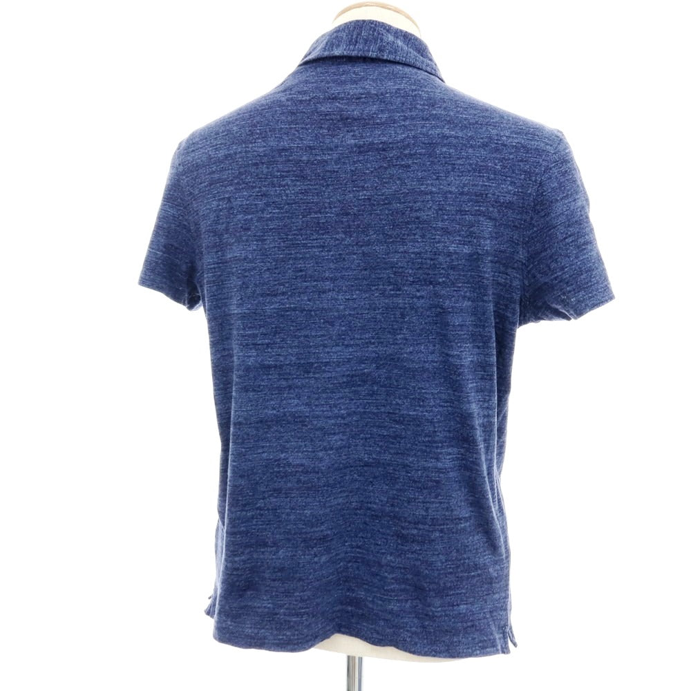 【中古】イザイア ISAIA コットン 半袖ポロシャツ ネイビー系【 S 】【 状態ランクB 】【 メンズ 】