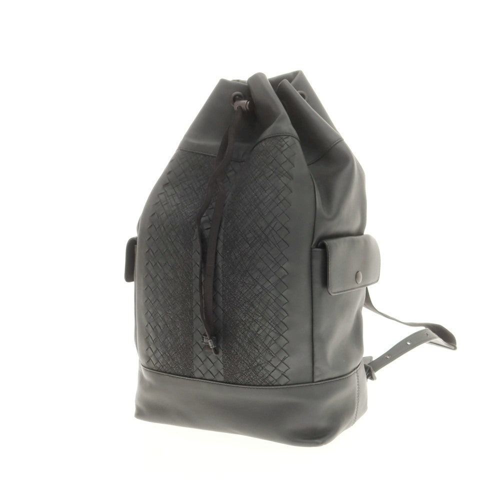 【中古】ボッテガヴェネタ BOTTEGAVENETA レザー バックパック・リュック ブラック【 状態ランクB 】【 メンズ 】