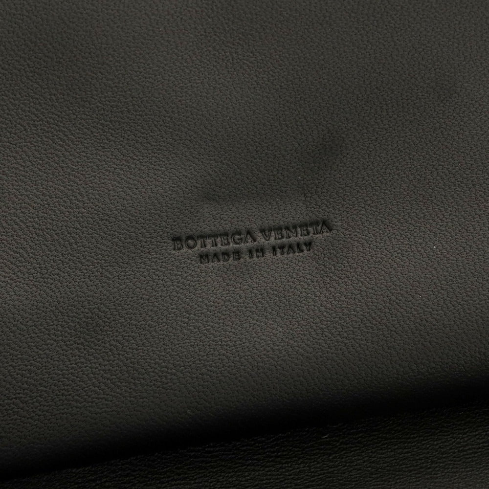 【中古】ボッテガヴェネタ BOTTEGAVENETA イントレチャート レザー セカンドバッグ ブラック【 状態ランクB 】【 メンズ 】 [BPD]