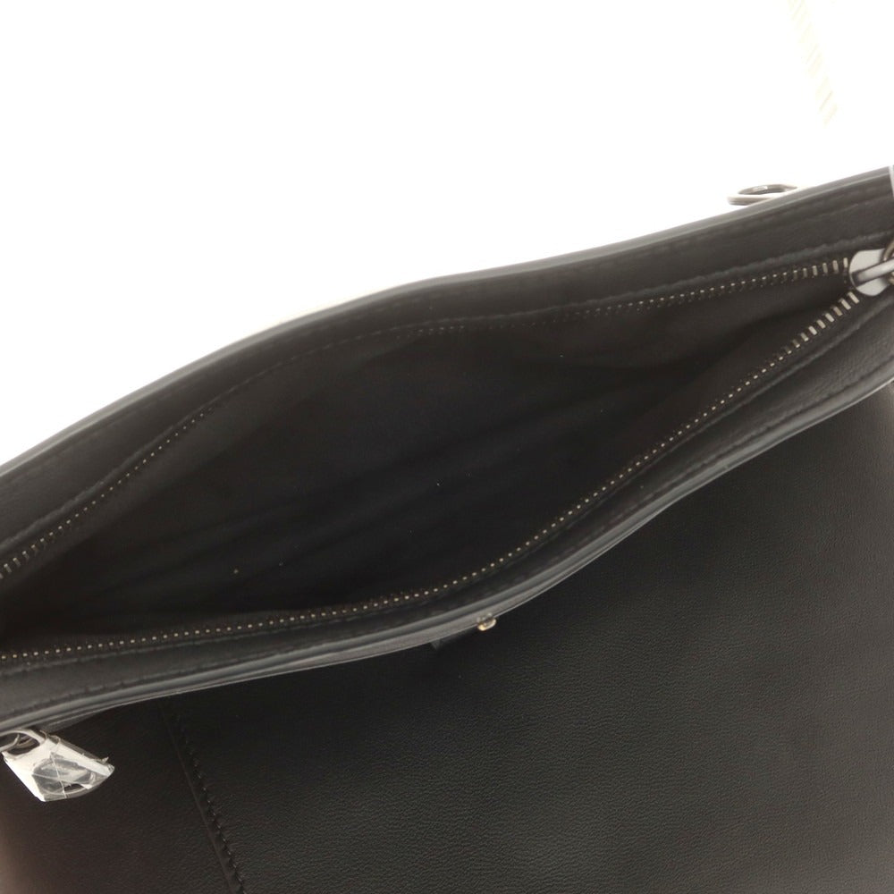 【中古】ボッテガヴェネタ BOTTEGAVENETA イントレチャート レザー セカンドバッグ ブラック【 状態ランクB 】【 メンズ 】 [BPD]