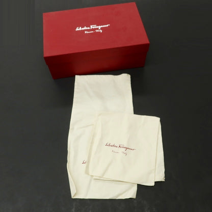 【中古】【未使用】サルヴァトーレフェラガモ Salvatore Ferragamo イントレチャートレザー ビット ドライビングシューズ ブラック【 7 】【 状態ランクS 】【 メンズ 】