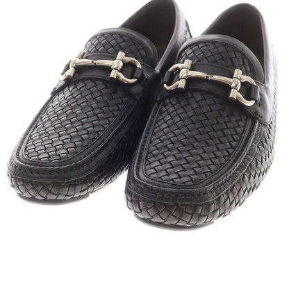 【中古】【未使用】サルヴァトーレフェラガモ Salvatore Ferragamo イントレチャートレザー ビット ドライビングシューズ ブラック【 7 】【 状態ランクS 】【 メンズ 】