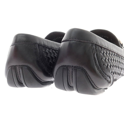 【中古】【未使用】サルヴァトーレフェラガモ Salvatore Ferragamo イントレチャートレザー ビット ドライビングシューズ ブラック【 7 】【 状態ランクS 】【 メンズ 】