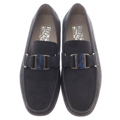 【中古】【未使用】サルヴァトーレフェラガモ Salvatore Ferragamo ドライビングシューズ ネイビー【 7 】【 状態ランクS 】【 メンズ 】